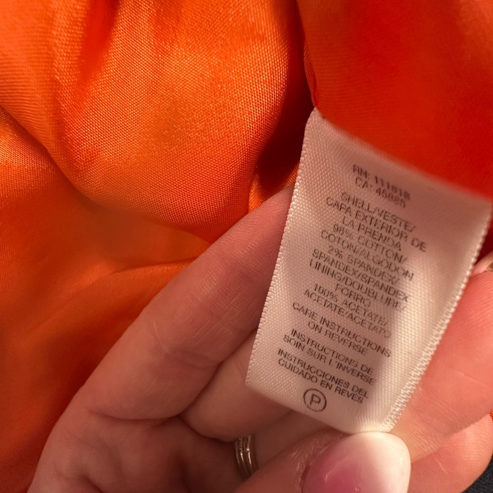 Michael Kors Orange Sheath Dress Knee-Length Sleeveless Cocktail - Picture 4 of 5